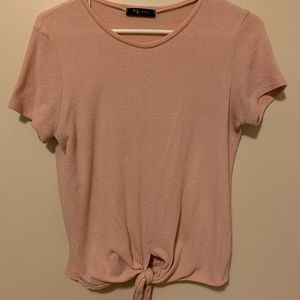 Blush shirt with tie